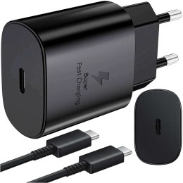 Samsung Ładowarka sieciowa USB-C typ C PD Premium szybka 25W 3A + Kabel Type-C 1M Alogy czarna