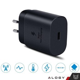 Samsung Ładowarka sieciowa USB-C typ C PD Premium szybka 25W 3A + Kabel Type-C 1M Alogy czarna