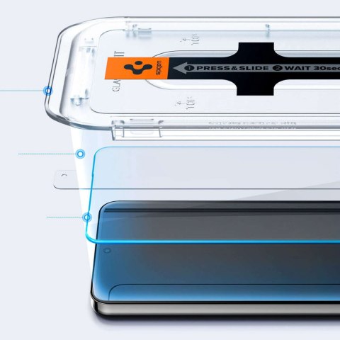 Spigen 2x Szkło hartowane do Samsung Galaxy S24 S25 Spigen Glas.TR "EZ FIT" Clear 2-Pack z ramką do montażu Spigen 2x Szkło hartowane do Samsung Galaxy S24 S25 Spigen Glas.TR "EZ FIT" Clear 2-Pack z ramką do montażu