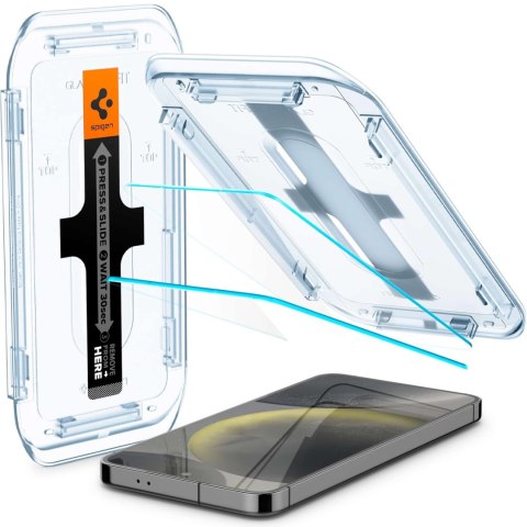 Spigen 2x Szkło hartowane do Samsung Galaxy S24 S25 Spigen Glas.TR "EZ FIT" Clear 2-Pack z ramką do montażu Spigen 2x Szkło hartowane do Samsung Galaxy S24 S25 Spigen Glas.TR "EZ FIT" Clear 2-Pack z ramką do montażu