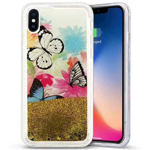 Zizo Liquid Glitter Star Case - Etui iPhone X (Butterflies) Zizo Liquid Glitter Star Case - Etui iPhone X (Butterflies)