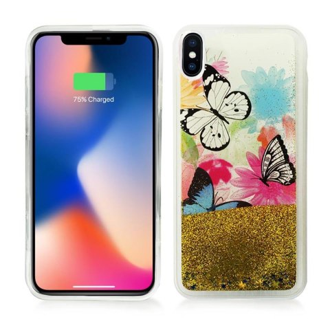Zizo Liquid Glitter Star Case - Etui iPhone X (Butterflies) Zizo Liquid Glitter Star Case - Etui iPhone X (Butterflies)