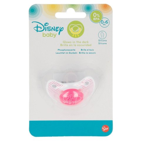 Mickey Mouse - Smoczek silikonowy w anatomicznym kształcie 0 - 6 m (świecący w ciemnośći) (różowy) Mickey Mouse - Smoczek silikonowy w anatomicznym kształcie 0 - 6 m (świecący w ciemnośći) (różowy)