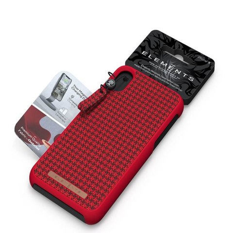 Nordic Elements Saeson Idun - Materiałowe etui iPhone Xs Max (Red) Nordic Elements Saeson Idun - Materiałowe etui iPhone Xs Max (Red)
