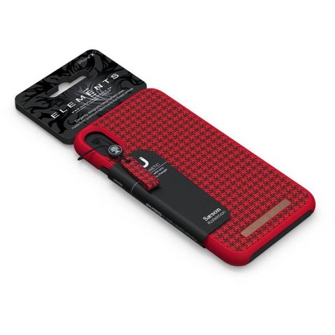 Nordic Elements Saeson Idun - Materiałowe etui iPhone Xs / X (Red) Nordic Elements Saeson Idun - Materiałowe etui iPhone Xs / X (Red)