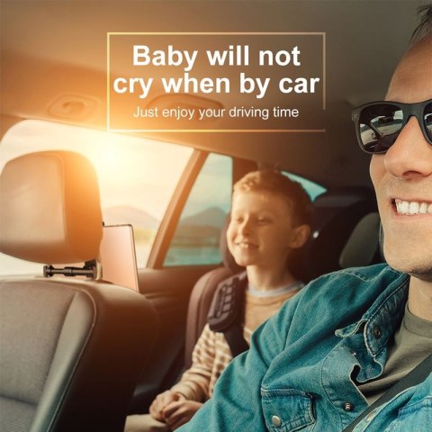 Baseus Backseat - Uniwersalny uchwyt na zagłówek dla tabletów i smartfonów (czarny) Baseus Backseat - Uniwersalny uchwyt na zagłówek dla tabletów i smartfonów (czarny)