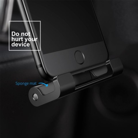 Baseus Backseat - Uniwersalny uchwyt na zagłówek dla tabletów i smartfonów (czarny) Baseus Backseat - Uniwersalny uchwyt na zagłówek dla tabletów i smartfonów (czarny)