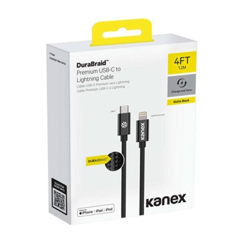 Kanex DuraBraid - Kabel połączeniowy USB-C (Power Delivery) na Lightning certyfikat MFi 1,2 m (Gold) Kanex DuraBraid - Kabel połączeniowy USB-C (Power Delivery) na Lightning certyfikat MFi 1,2 m (Gold)
