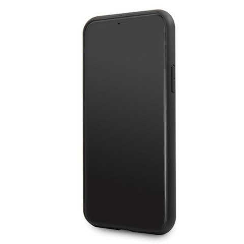 Karl Lagerfeld Double Layers Tempered Glass Glitter Signature Case - Etui iPhone 11 Pro Max (czerwony) Karl Lagerfeld Double Layers Tempered Glass Glitter Signature Case - Etui iPhone 11 Pro Max (czerwony)