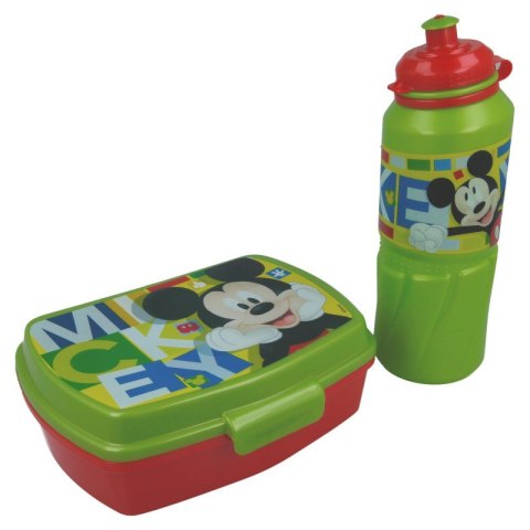 Mickey Mouse - Zestaw Śniadaniówka / Lunchbox + bidon 530 ml w torbie Mickey Mouse - Zestaw Śniadaniówka / Lunchbox + bidon 530 ml w torbie