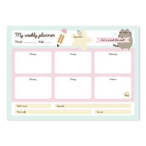 Pusheen - Planner tygodniowy z kolekcji Foodie 54 strony A4 Pusheen - Planner tygodniowy z kolekcji Foodie 54 strony A4