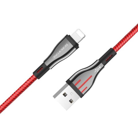 Borofone Highway - kabel połączeniowy USB do Lightning 1.2 m (czarny/czerwony) Borofone Highway - kabel połączeniowy USB do Lightning 1.2 m (czarny/czerwony)