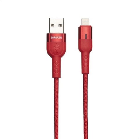 Borofone Starlight - kabel połączeniowy USB do Lightning 1.2 m (czerwony) Borofone Starlight - kabel połączeniowy USB do Lightning 1.2 m (czerwony)