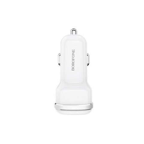 Borofone - ładowarka samochodowa 2x USB, biały Borofone - ładowarka samochodowa 2x USB, biały
