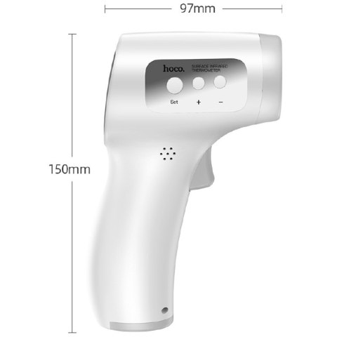 Hoco infrared thermometer - Bezdotykowy termometr na podczerwień (biały) Hoco infrared thermometer - Bezdotykowy termometr na podczerwień (biały)