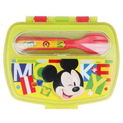 Mickey Mouse - Lunchbox z kompletem sztućców Mickey Mouse - Lunchbox z kompletem sztućców
