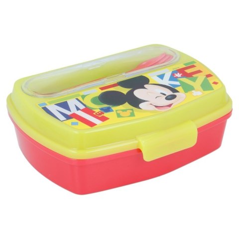 Mickey Mouse - Lunchbox z kompletem sztućców Mickey Mouse - Lunchbox z kompletem sztućców