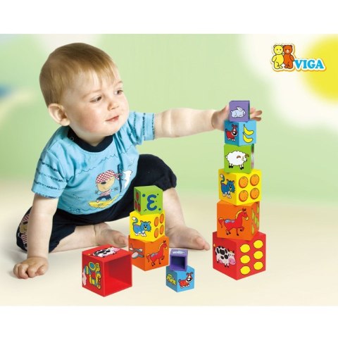 Viga Toys - Drewniana kostka do układania Viga Toys - Drewniana kostka do układania