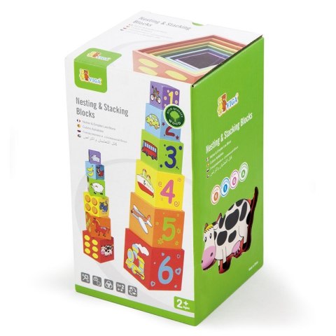 Viga Toys - Drewniana kostka do układania Viga Toys - Drewniana kostka do układania