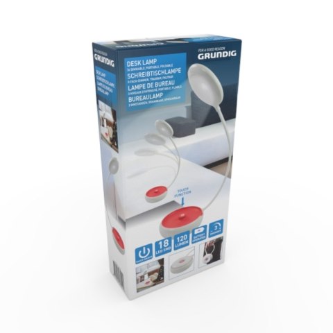 Grundig - Składana lampka biurowa LED 15cm (pomarańczowy) Grundig - Składana lampka biurowa LED 15cm (pomarańczowy)