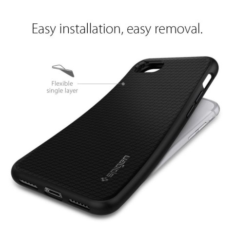 Spigen Liquid Air - Etui do iPhone SE 2022 / SE 2020 / 8 / 7 (Czarny) Spigen Liquid Air - Etui do iPhone SE 2022 / SE 2020 / 8 / 7 (Czarny)