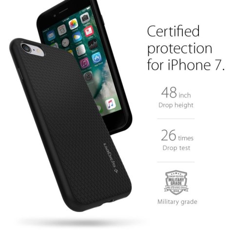 Spigen Liquid Air - Etui do iPhone SE 2022 / SE 2020 / 8 / 7 (Czarny) Spigen Liquid Air - Etui do iPhone SE 2022 / SE 2020 / 8 / 7 (Czarny)