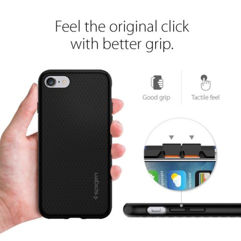 Spigen Liquid Air - Etui do iPhone SE 2022 / SE 2020 / 8 / 7 (Czarny) Spigen Liquid Air - Etui do iPhone SE 2022 / SE 2020 / 8 / 7 (Czarny)