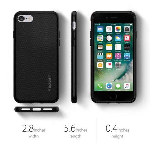 Spigen Liquid Air - Etui do iPhone SE 2022 / SE 2020 / 8 / 7 (Czarny) Spigen Liquid Air - Etui do iPhone SE 2022 / SE 2020 / 8 / 7 (Czarny)