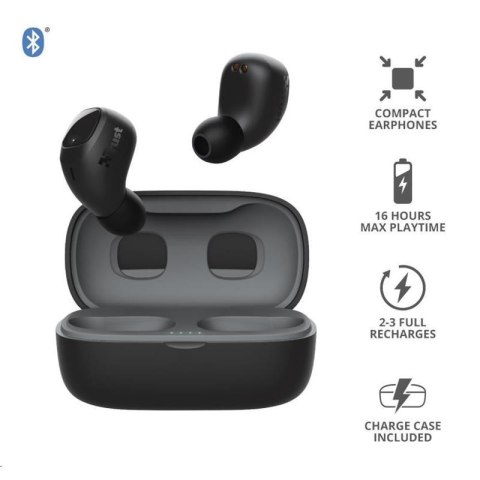 Trust Nika Compact - Słuchawki bezprzewodowe Bluetooth (czarny) Trust Nika Compact - Słuchawki bezprzewodowe Bluetooth (czarny)