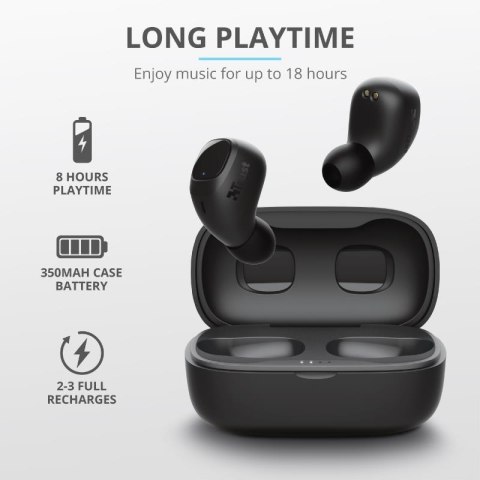Trust Nika Compact - Słuchawki bezprzewodowe Bluetooth (czarny) Trust Nika Compact - Słuchawki bezprzewodowe Bluetooth (czarny)