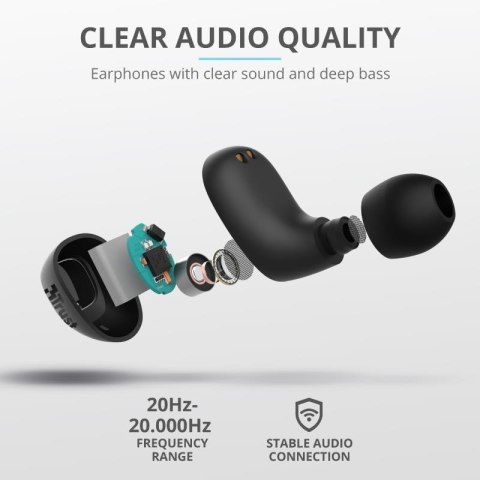Trust Nika Compact - Słuchawki bezprzewodowe Bluetooth (czarny) Trust Nika Compact - Słuchawki bezprzewodowe Bluetooth (czarny)