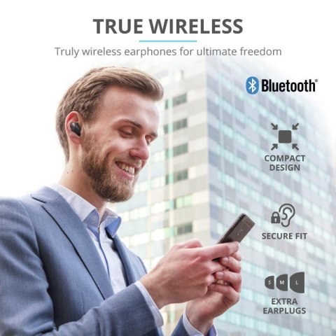 Trust Nika Compact - Słuchawki bezprzewodowe Bluetooth (czarny) Trust Nika Compact - Słuchawki bezprzewodowe Bluetooth (czarny)