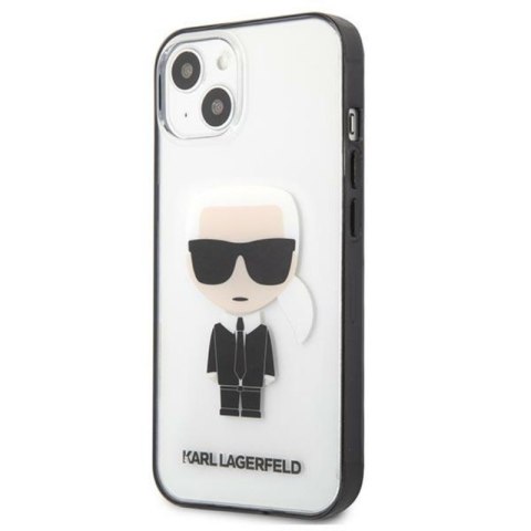 Karl Lagerfeld Ikonik Karl - Etui iPhone 13 mini (przezroczysty / czarna ramka) Karl Lagerfeld Ikonik Karl - Etui iPhone 13 mini (przezroczysty / czarna ramka)