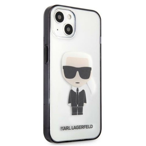 Karl Lagerfeld Ikonik Karl - Etui iPhone 13 mini (przezroczysty / czarna ramka) Karl Lagerfeld Ikonik Karl - Etui iPhone 13 mini (przezroczysty / czarna ramka)