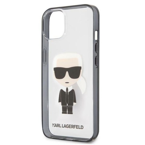 Karl Lagerfeld Ikonik Karl - Etui iPhone 13 mini (przezroczysty / czarna ramka) Karl Lagerfeld Ikonik Karl - Etui iPhone 13 mini (przezroczysty / czarna ramka)