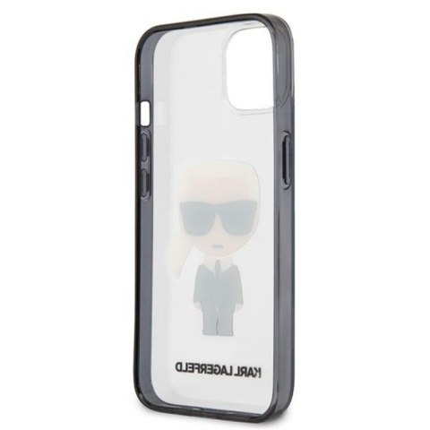 Karl Lagerfeld Ikonik Karl - Etui iPhone 13 mini (przezroczysty / czarna ramka) Karl Lagerfeld Ikonik Karl - Etui iPhone 13 mini (przezroczysty / czarna ramka)