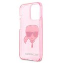 Karl Lagerfeld Karl's Head Glitter - Etui iPhone 13 Pro Max (różowy)