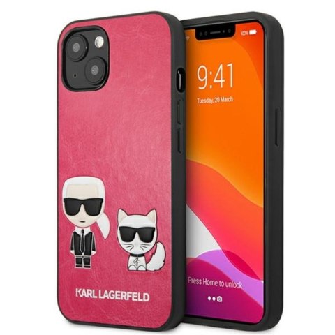 Karl Lagerfeld PU Leather Karl & Choupette Embossed - Etui iPhone 13 Mini (fuksja) Karl Lagerfeld PU Leather Karl & Choupette Embossed - Etui iPhone 13 Mini (fuksja)