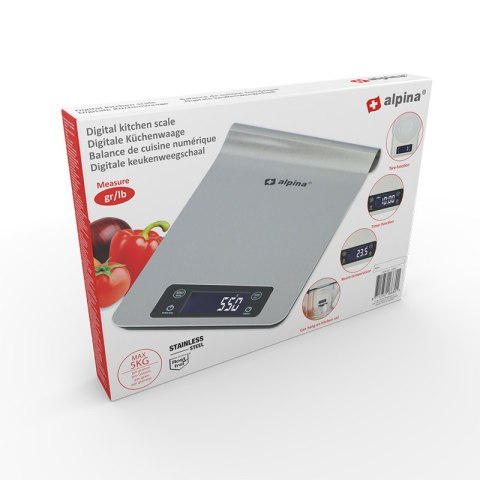 Alpina - elektroniczna waga kuchenna do 5 kg Alpina - elektroniczna waga kuchenna do 5 kg