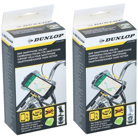 Dunlop - uchwyt rowerowy do telefonu 10-15 cm obrotowy (czarny) Dunlop - uchwyt rowerowy do telefonu 10-15 cm obrotowy (czarny)