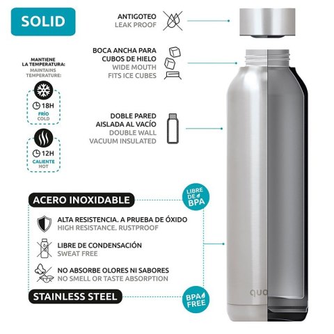 Quokka Solid Kids with strap - Butelka termiczna ze stali nierdzewnej 330 ml z paskiem (Jungle) Quokka Solid Kids with strap - Butelka termiczna ze stali nierdzewnej 330 ml z paskiem (Jungle)