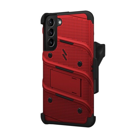 ZIZO BOLT Series - Pancerne etui Samsung Galaxy S22+ ze szkłem 9H na ekran + uchwyt z podstawką (czerwony) ZIZO BOLT Series - Pancerne etui Samsung Galaxy S22+ ze szkłem 9H na ekran + uchwyt z podstawką (czerwony)