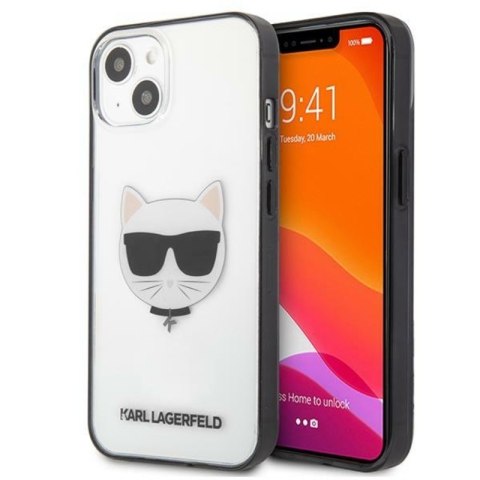 Karl Lagerfeld Choupette Head - Etui iPhone 13 mini (przezroczysty / czarna ramka) Karl Lagerfeld Choupette Head - Etui iPhone 13 mini (przezroczysty / czarna ramka)