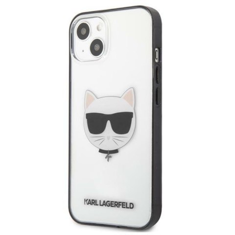 Karl Lagerfeld Choupette Head - Etui iPhone 13 mini (przezroczysty / czarna ramka) Karl Lagerfeld Choupette Head - Etui iPhone 13 mini (przezroczysty / czarna ramka)