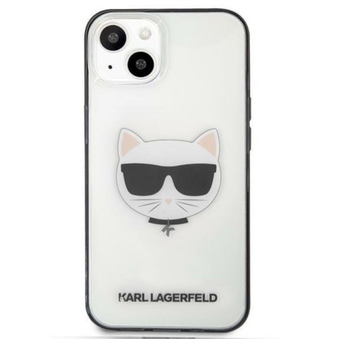 Karl Lagerfeld Choupette Head - Etui iPhone 13 mini (przezroczysty / czarna ramka) Karl Lagerfeld Choupette Head - Etui iPhone 13 mini (przezroczysty / czarna ramka)