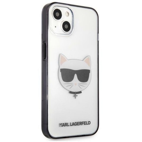 Karl Lagerfeld Choupette Head - Etui iPhone 13 mini (przezroczysty / czarna ramka) Karl Lagerfeld Choupette Head - Etui iPhone 13 mini (przezroczysty / czarna ramka)