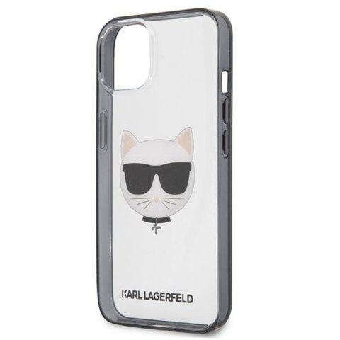 Karl Lagerfeld Choupette Head - Etui iPhone 13 mini (przezroczysty / czarna ramka) Karl Lagerfeld Choupette Head - Etui iPhone 13 mini (przezroczysty / czarna ramka)