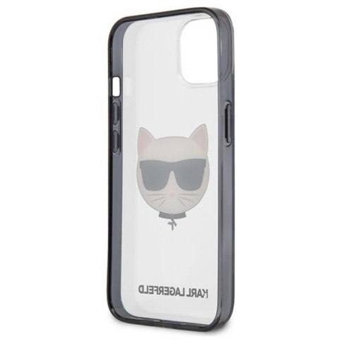 Karl Lagerfeld Choupette Head - Etui iPhone 13 mini (przezroczysty / czarna ramka) Karl Lagerfeld Choupette Head - Etui iPhone 13 mini (przezroczysty / czarna ramka)