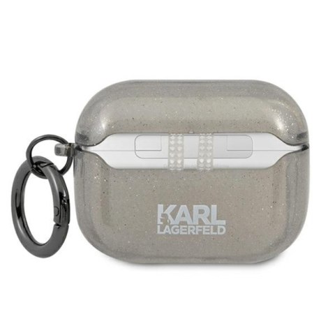 Karl Lagerfeld Karl Head Glitter - Etui Airpods Pro (czarny) Karl Lagerfeld Karl Head Glitter - Etui Airpods Pro (czarny)