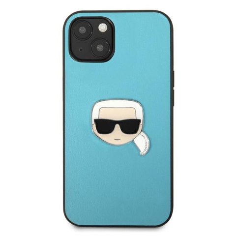 Karl Lagerfeld PU Leather Karl's Head Metal - Etui iPhone 13 mini (niebieski) Karl Lagerfeld PU Leather Karl's Head Metal - Etui iPhone 13 mini (niebieski)